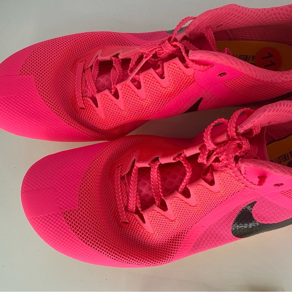 New Nike Zoom Rival 'Hyper Pink Orange' DC8749-600 Men's Track Spike Shoes Sz 11 - Picture 4 of 6